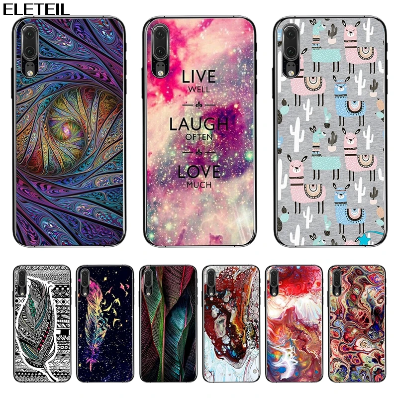 

Soft Phone Case Cute Cartoon Series For huawei p20 10 p20 10 lite / pro Colorful Pattern Painted TPU Silicone Cover A40
