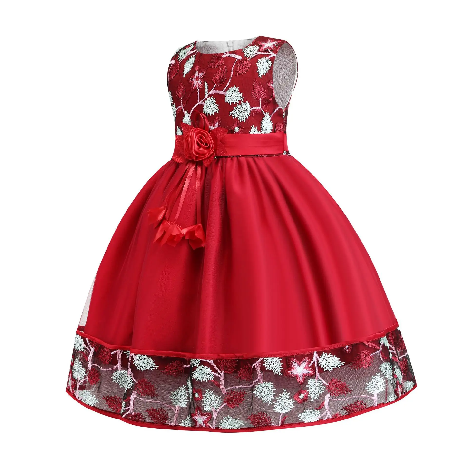 Летнее платье с вышивкой для девочек; коллекция 2019 года; пасхальное карнавальное платье-пачка; свадебное детское платье; праздничное
