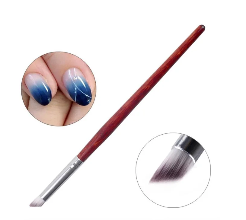 

1PCS Nail Art Pen Brush Professional High Quality UV Gel Polish Tips 3D Tool Nail slant gradient blooming