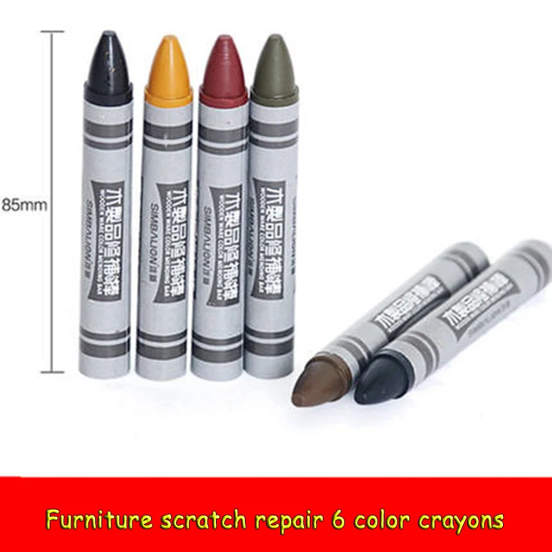 

6pcs Simbalion FMC-6 Wooden Ware Color Mending Bar Wood and Floor Product Repair Restore Stick Furniture Scratch Repairing