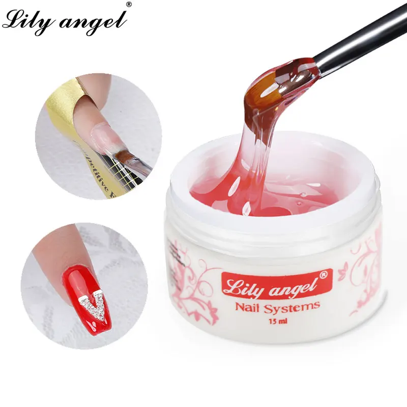 Lirio Ángel 15 ml Gel de uñas extensión de geles grueso Builder Gel camuflaje Natural UV Gel