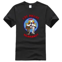 Camisetas de LOS POLLOS Hermanos para hombre, camiseta de manga corta famosa, ropa de marca harajuku, camisetas para hombre, camisetas de hip hop 2019