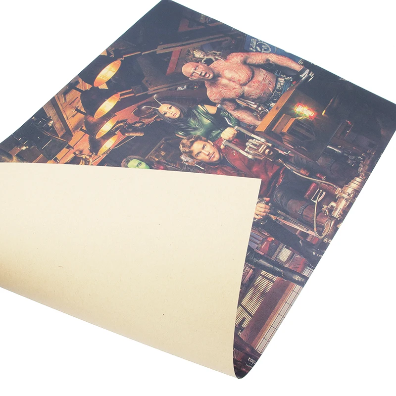 DLKKLB Marvel фильм плакат Винтаж Классический стражи Галактики ретро-плакат из крафт-бумаги кафе декоративная живопись наклейки на стену