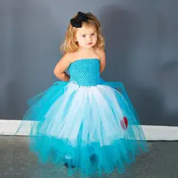 Новое Детское платье для девочек, летние платья без рукавов с цветочным принтом для девочек, праздничное платье принцессы для дня рождения