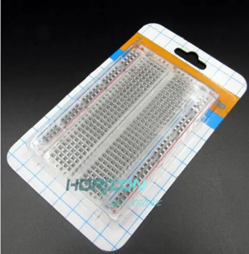 

Clear Breadboard 400 Contacts Tie-points Mini Universal Solderless