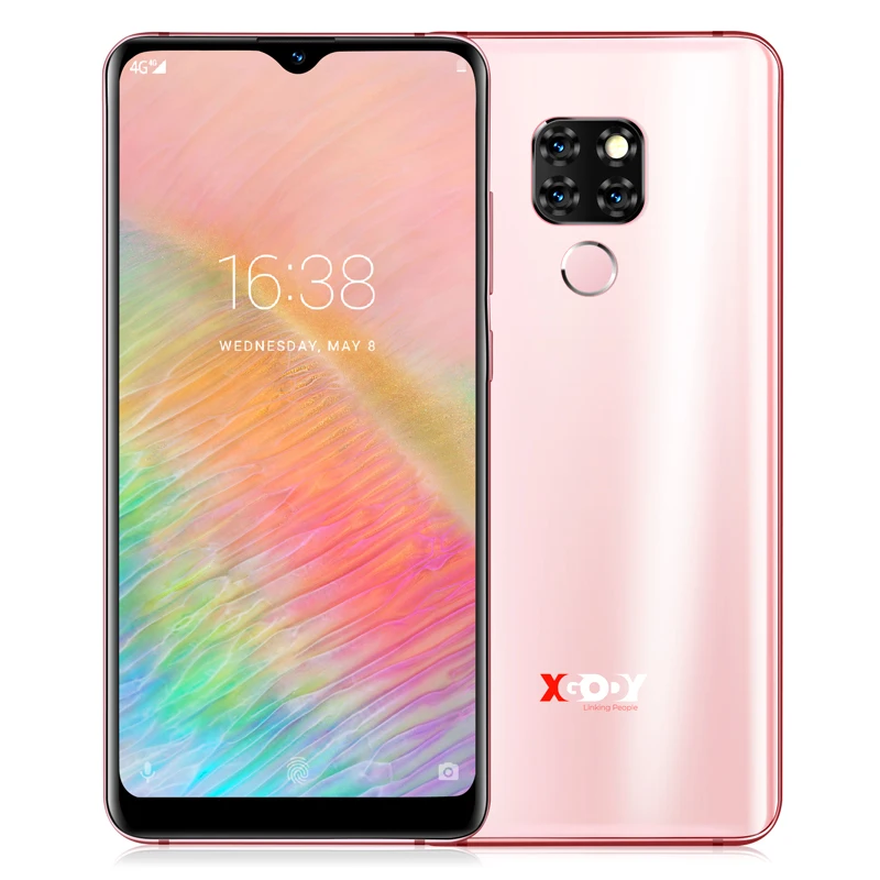 XGODY mate 20 6,2" 18:9 4G Смартфон Android 9,0 2 Гб ОЗУ 16 Гб ПЗУ MTK6737 четырехъядерный 13MP отпечаток пальца полный экран мобильного телефона