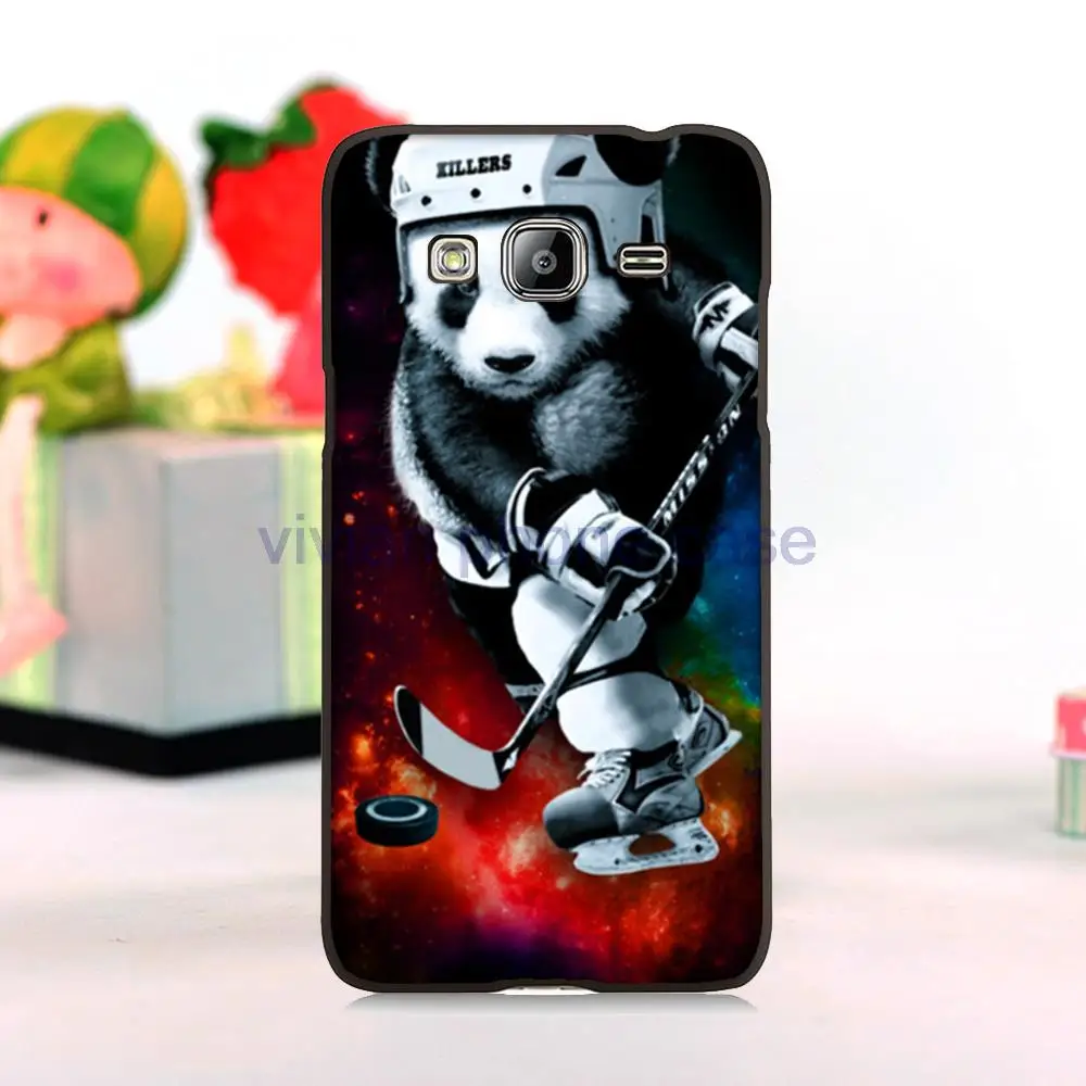 Hockey Panda plastic mobile phone cases cover for Samsung