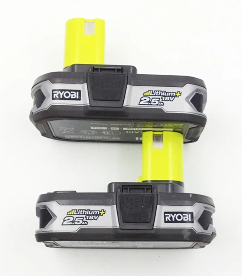 2 шт. б/у Ryobi RB18L25 18 V 2.5ah One Plus литий ионный аккумулятор высокой Ёмкость Батарея для
