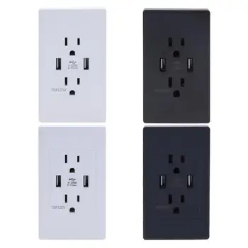 

Smart Home Dual 2 USB Port 2.1A Wall Outlet Panel Plug US Socket Electrical Power Outlet Charger Adapter for Cell Phone hot sale