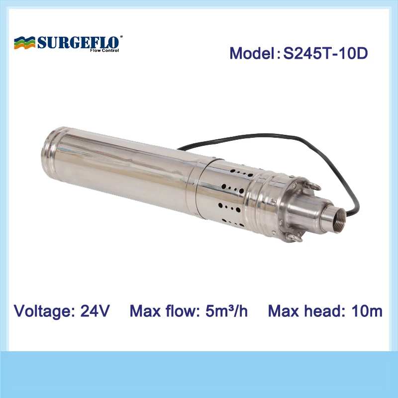 

stainless steel 24V 5T/h 10m head submersible dc solar water pump mini solar submersible pump china solar pump 24v deep well