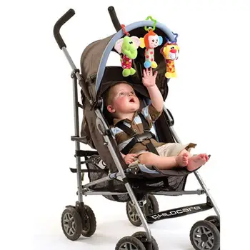 

Baby Rattles Cotton Pram Crib Hanging Soft Plush Toys Animal Clip Bed Hanging Bells Toys For Babies Stroller Accessories Gadget
