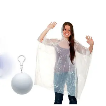 

Outdoor portable waterproof ball disposable camping fishing tourism emergency poncho key chain EDC GEAR