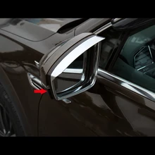 For  Tiguan mk2 2016/17/18 ABS Chrome Car Side Rearview Mirror Sun Visor Rain Trim Cover 2pcs Car Accessories Styling