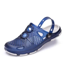 Новинка; летняя прозрачная обувь; мужские пляжные сандалии; тапочки с отверстиями; мужские вьетнамки; светильник; Sandalias; уличная Летняя обувь; Chanclas