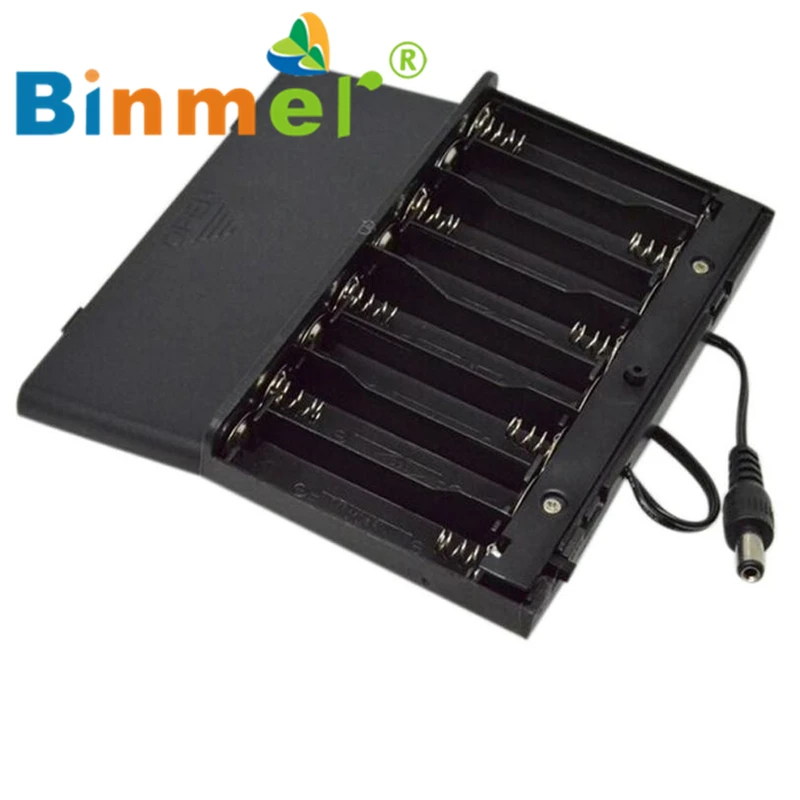 DIY 12V 8 x AA держатель батареи Чехол коробка с поводками Switch_KXL0707|aa 12v battery|battery box holder