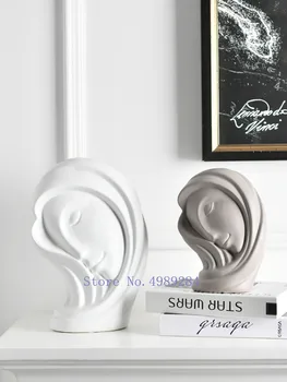 

Nordic Creative Ceramic vase abstract Human head Decoration Flower arrangement Modern home living room decoration accessories