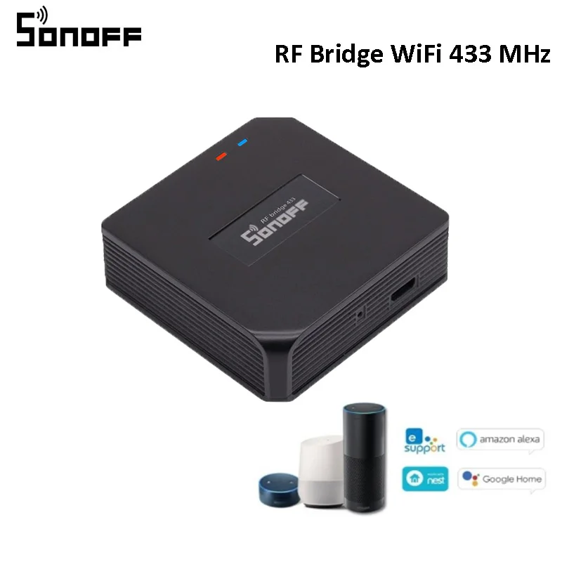 

Sonoff RF Bridge WiFi 433 MHz Replacement Smart Home Automation Universal Switch Intelligent Domotica Wi-Fi Remote RF Controller