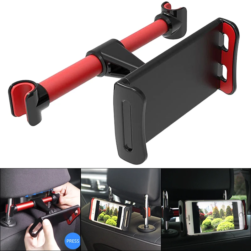 

Universal 4-11'' Car Rear Pillow Phone Holder Tablet Car Stand Seat Rear Headrest Mounting 360 Degree Bracket for iPhone iPad GT