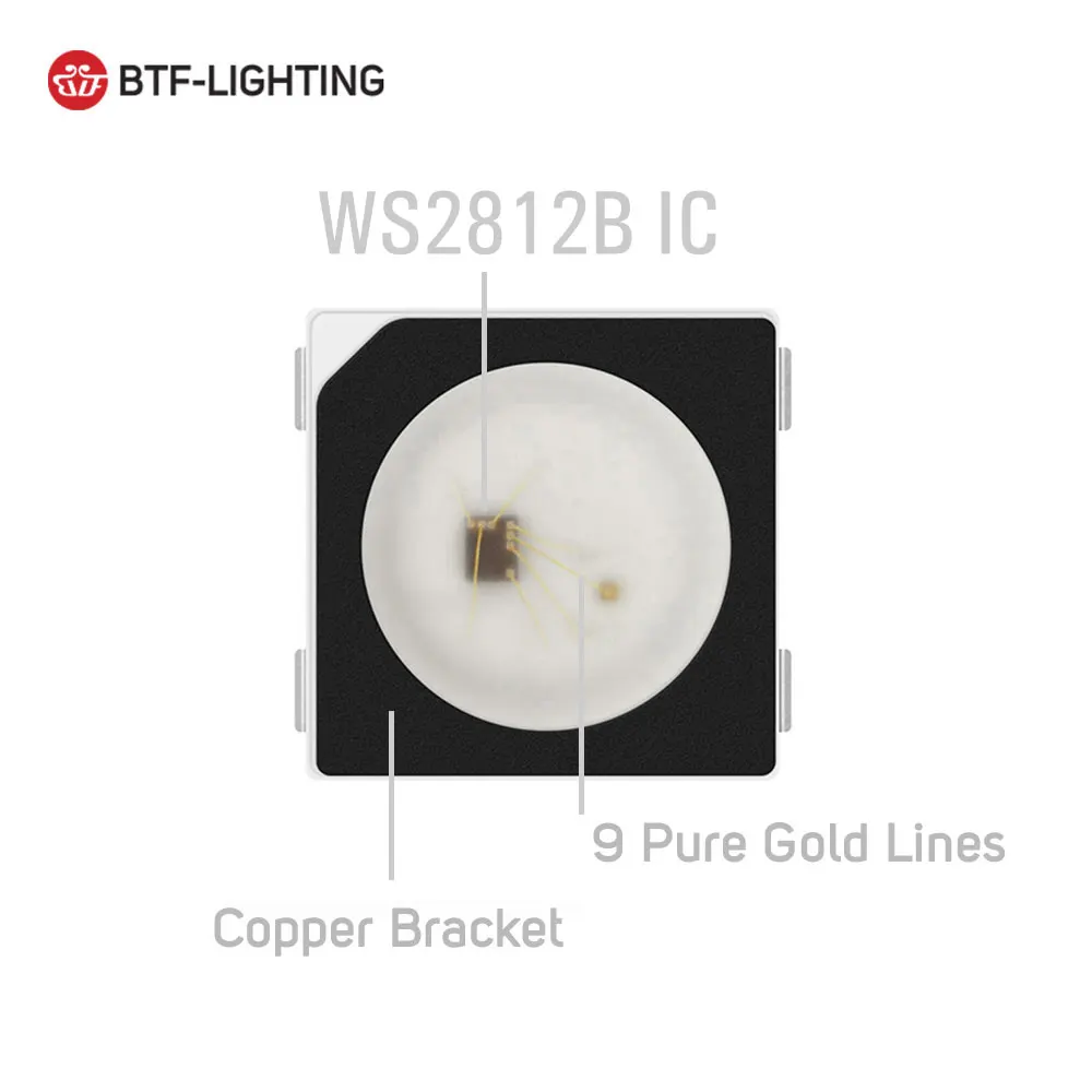 Светодиодный чип WS2812B 10 ~ 1000 шт. 5050 RGB SMD черная/белая версия WS2812 индивидуально
