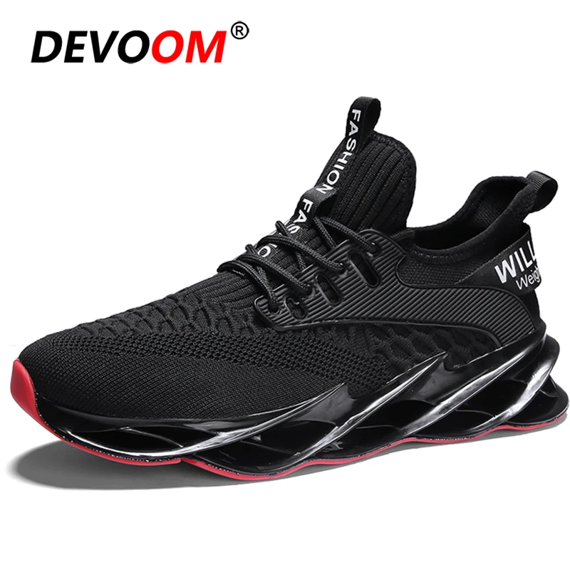 2019 Blade Running Shoes Man Korean Cool Sneakers Non-slip Light Shock Absorber Breathable Sports Men Zapatos BALCK | Спорт и