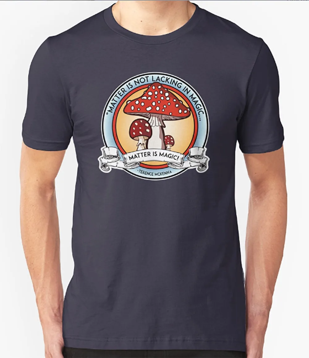 

Terence Mckenna T Shirt Psychedelic Acid Magic Mushroom Fly Agaric Man T-Shirt New Tee Cotton Clothes