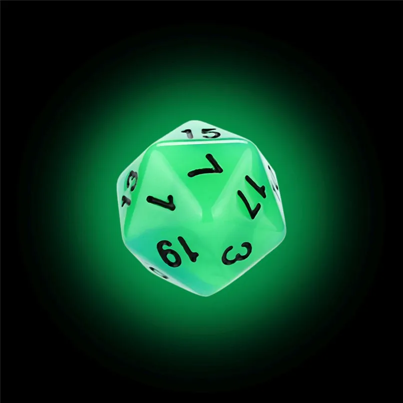 7pcs  Set Digital Dice Luminous TRPG Game Dungeons & Dragons Polyhedral D4-D20 Multi Sided Acrylic Dice #2N22 (12)