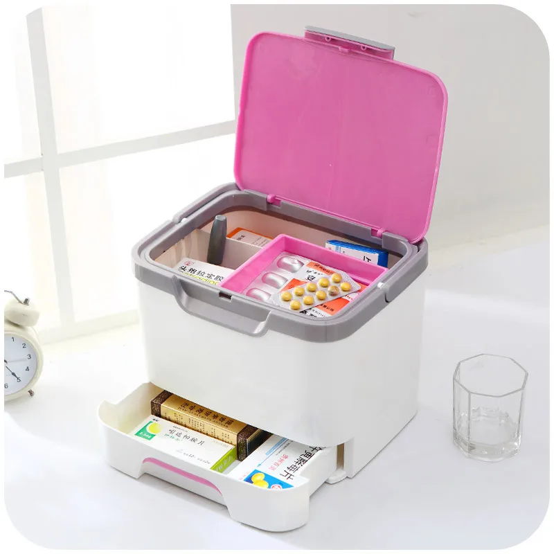 Japanese fashion portable medicine with drawers medicine