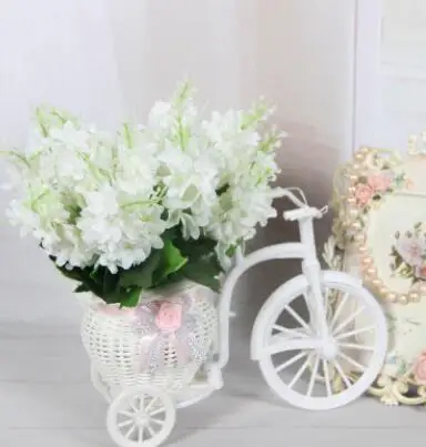 5 веток гиацинт Шелковый цветок искусственный цветок букет для свадьбы автомобиль спальня домашний офис Декор Флорес искусственные цветы - Цвет: white beige