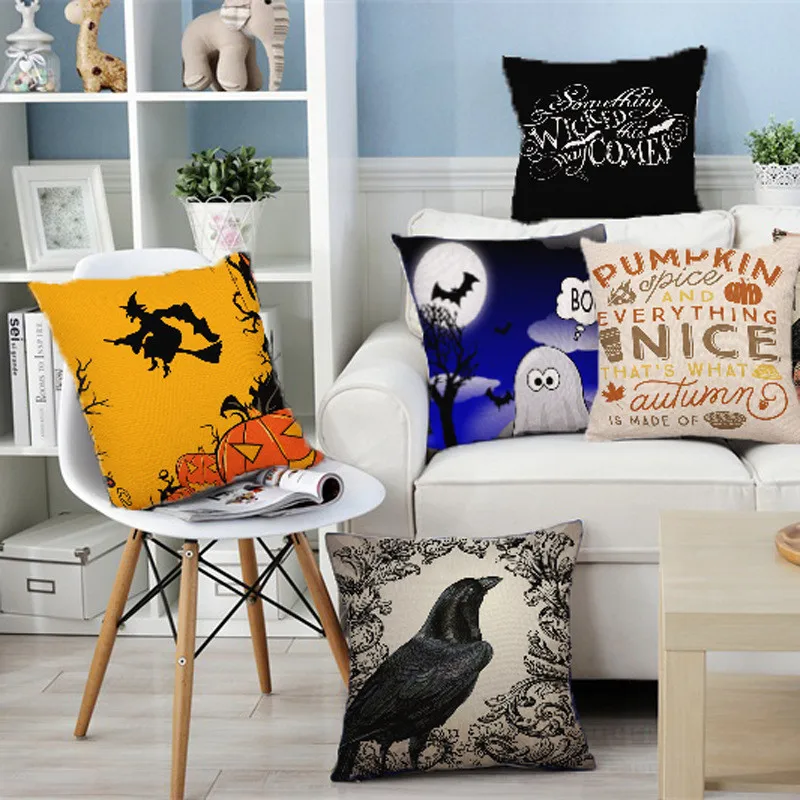 Оптовая продажа, популярная декоративная наволочка для диванной подушки на Хэллоуин, милая мультяшная наволочка для дивана Оптовая продажа, популярная декоративная наволочка для диванной подушки на Хэллоуин, милая мультяшная наволочка для дивана