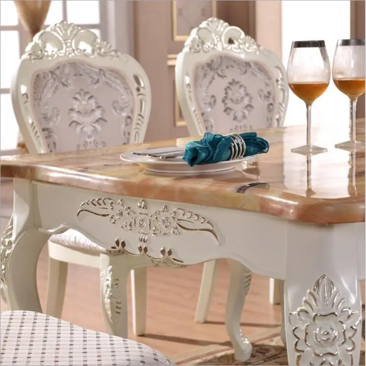 Modern Style Table 100% Solid Wood Italy Style Luxury Dining Table Set 6 chairs o1128 Modern Style Table 100% Solid Wood Italy Style Luxury Dining Table Set 6 chairs o1128