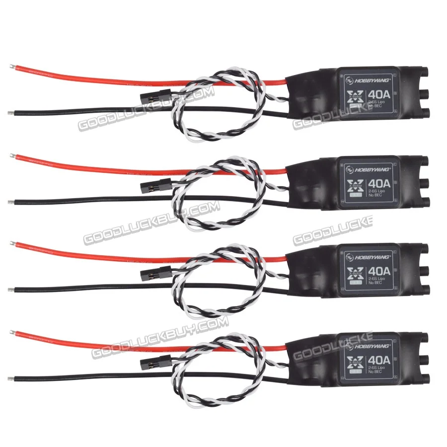 

4pcs Hobbywing XRotor 40A OPTO Brushless ESC 2-6S for RC Multicopters