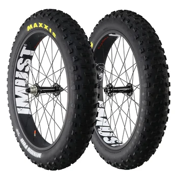 

FW90 fatbike carbon wheels clincher tubuless 26 inch bike rim 90mm width High end fat bike snow bike wheelset