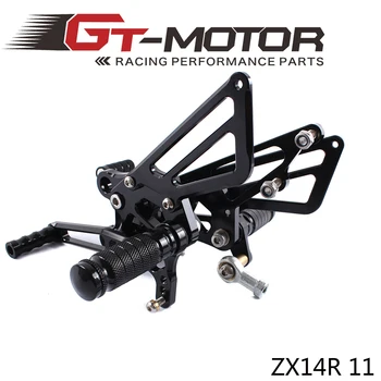 

GT Motor - Full CNC Aluminum Motorcycle Adjustable Rearsets Rear Sets Foot Pegs For KAWASAKI ZX14R ZX-14R ZZR1400 2011