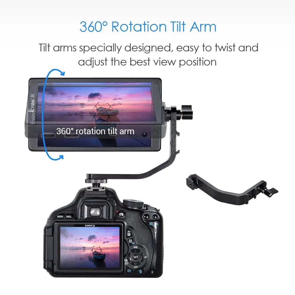 E6 5,7 дюймов 1920x1080 DSLR накамерный полевой монитор с металлическим корпусом поддержка 4K HDMI сигнала вход и выход ips видео монитор