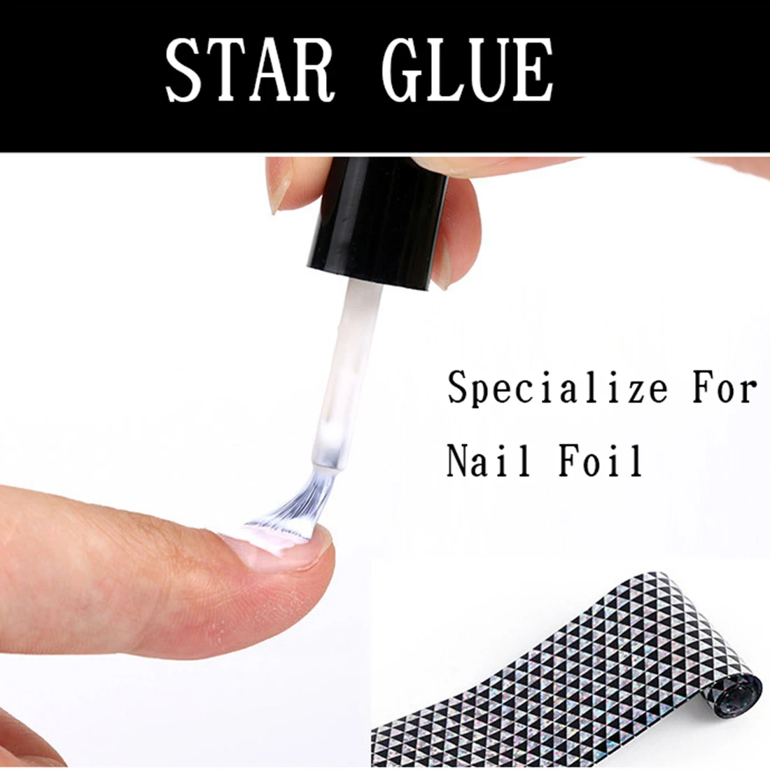 New 1 Bottle 16ml Clear Star Glue for Nail Foil Adhesive Sticker