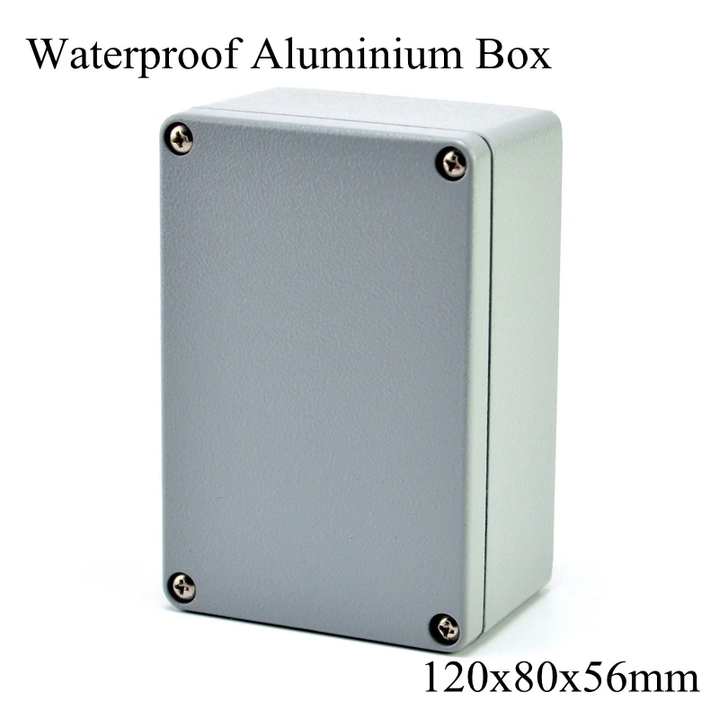 

FA2-1 120x80x56mm Aluminum Waterporrf Enclosure Sealed Project Electrical Wire Cable Junction Case Distribution Box 120*80*56mm
