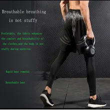 Хит, спортивные шорты узкие брюки для тренировок, Компрессионные Мужские Колготки для бега, спортивная одежда, Компрессионные Леггинсы