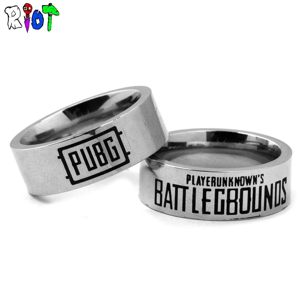 

STG Game Playerunknown's Battlegrounds Stainless Steel Finger Ring PUBG WINNER Letter Design Chicken Dinner Charms Gift Bague