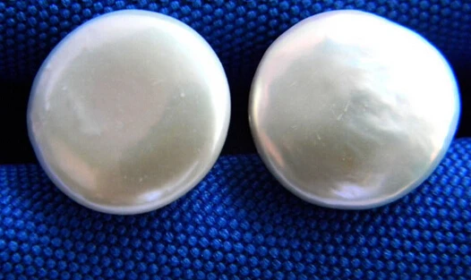 

Hot sell Noble- hot sell new - free shipping 12777 White Coin Freshwater Stud Earring