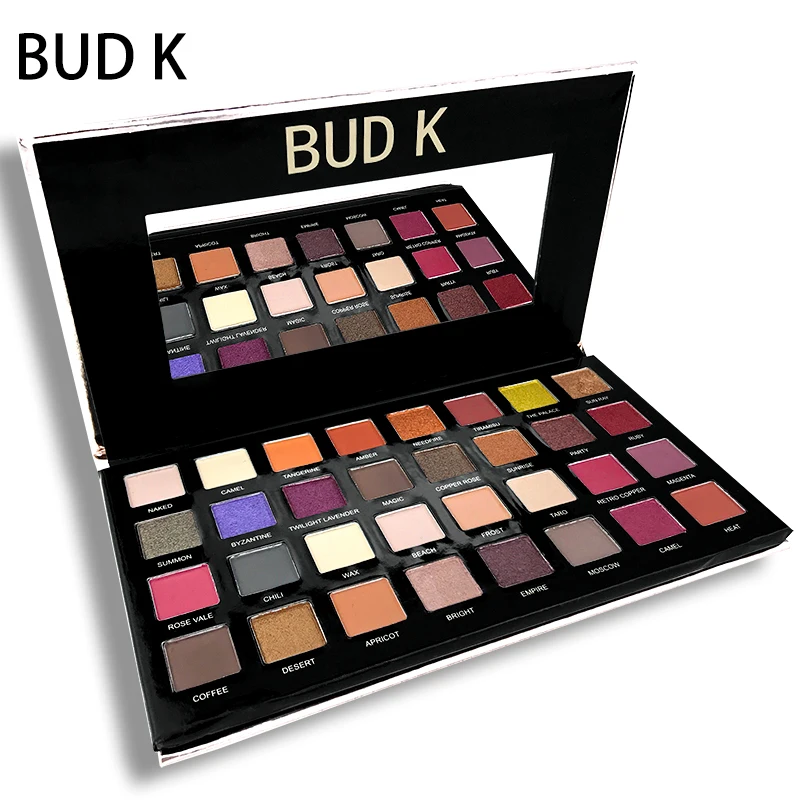 

BUD K Matte Eyeshadow Palette Makeup Glitters Eyeshadow Diamond Rainbow Make Palette Matte Shimmer Cosmetic Set 32 Colors