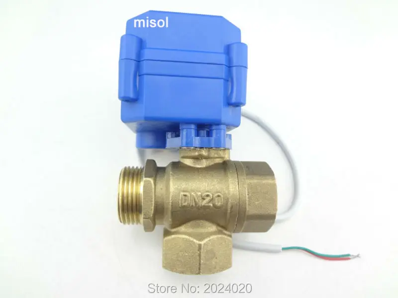 3 way DN20(reduce port) motorized ball valve , electric ball valve(L