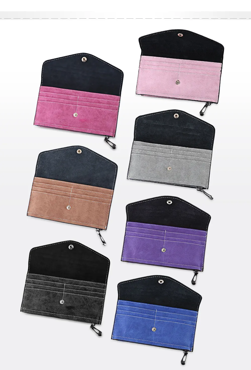 Simple Style Pure Color Frosted Women Envelope Purse