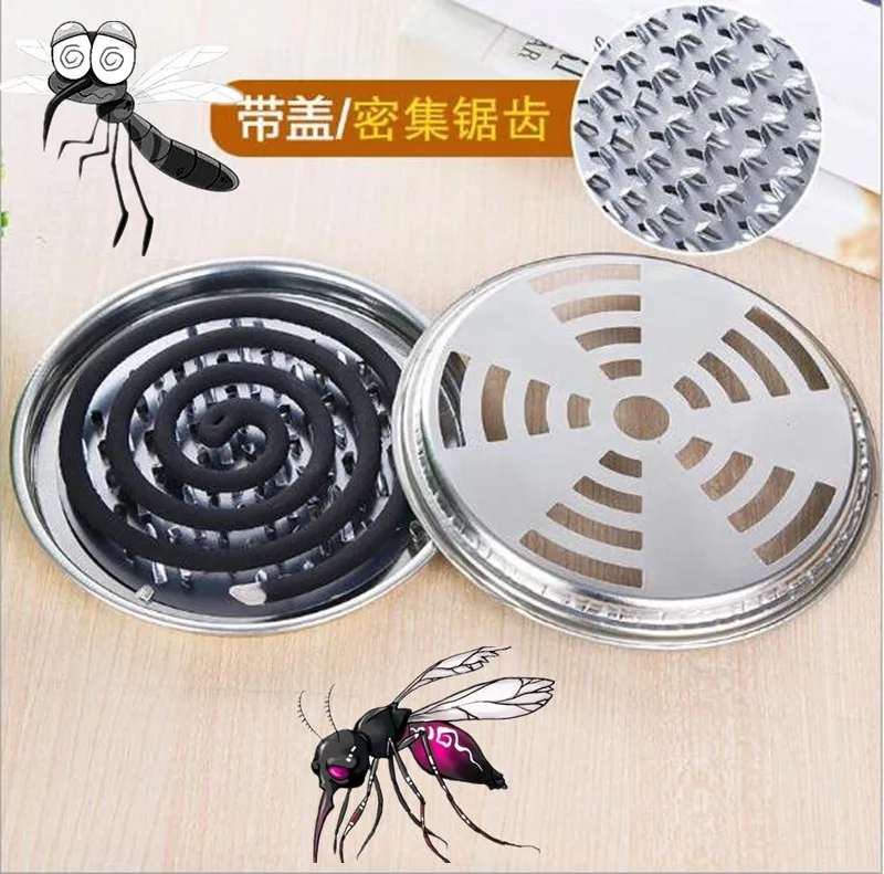 

Mosquito Coils Holder Large Metal Insect Repellent Rack With Cover Mosquito Repellent Incense Plate