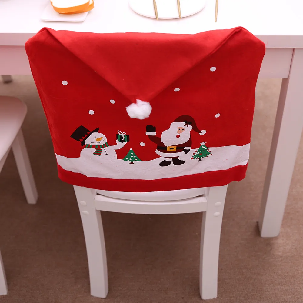 Santa Claus Kitchen Table Chair Covers Christmas Holiday Home Party Decoration Christmas Fundas Para Sillas De Comedor