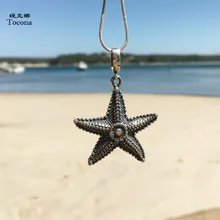 

Tocona Vintage Antique Silver Starfish Pendant Necklace Chain Chokers Necklaces Collar for Women Boho Jewelry 6537