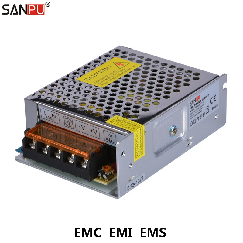 Импульсный источник питания SANPU EMC EMI EMS SMPS 12 В 5 А 60 Вт светодиодный драйвер