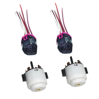 

2Sets Starter Electrical Ignition Switch + Connecteur Plug Fit VW Passat B5 Polo Beetle Bora Jetta Golf MK4 Octavia TUKE OEM