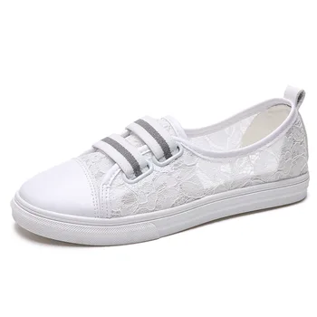 

Women Sneakers Summer Women Shoes Casual Cutouts Lace Canvas Shoes Hollow Floral Breathable Flat Shoe Sapato Feminino