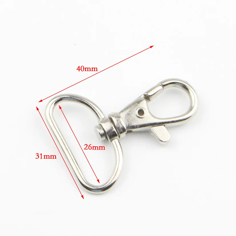 

10pcs 1"Metal Lobster Clasps Swivel Safety Snap Hooks For Backpacks Straps KeyChain Cat Dog Collar Buckles Bag Parts Accessories