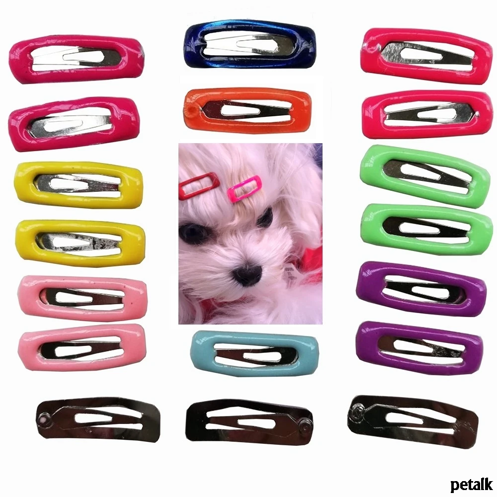 

50/100pcs Various Dog Cat BB Hair Clips Mini Drops Teddy Yorkshire Hairpin Pet Headdress Dog Hair Accessories